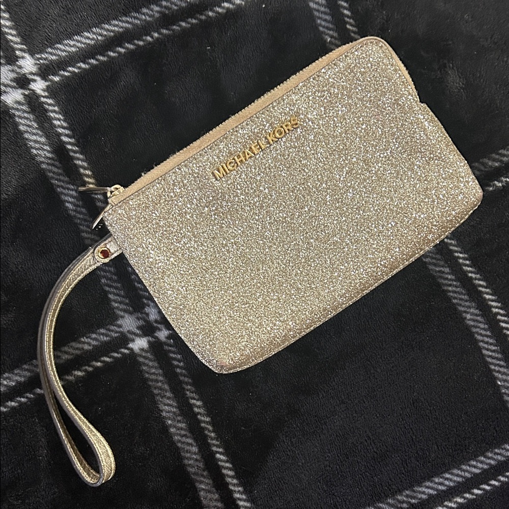 Michael Kors Sparkling Gold Wristlet